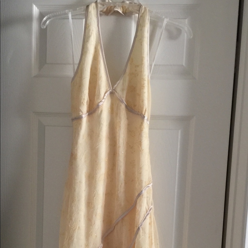 Creme colored halter dress